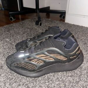 Adidas Black and Tan Athletic Sneakers